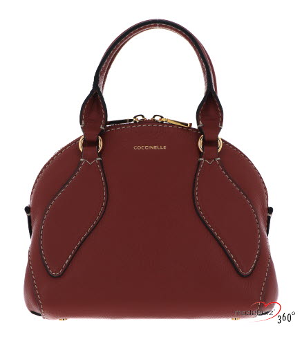Sac COCCINELLE Ophelie Snake Cinnamon - Marron - Bandoulière Femme - Neuf Avec étiquettes