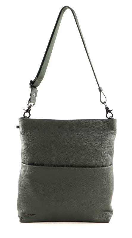 Sac Mandarina Duck Mellow Leather Crossover - Femme, Iceberg Green - Sac à Bandoulière En Cuir, Transformable En Sac à Dos