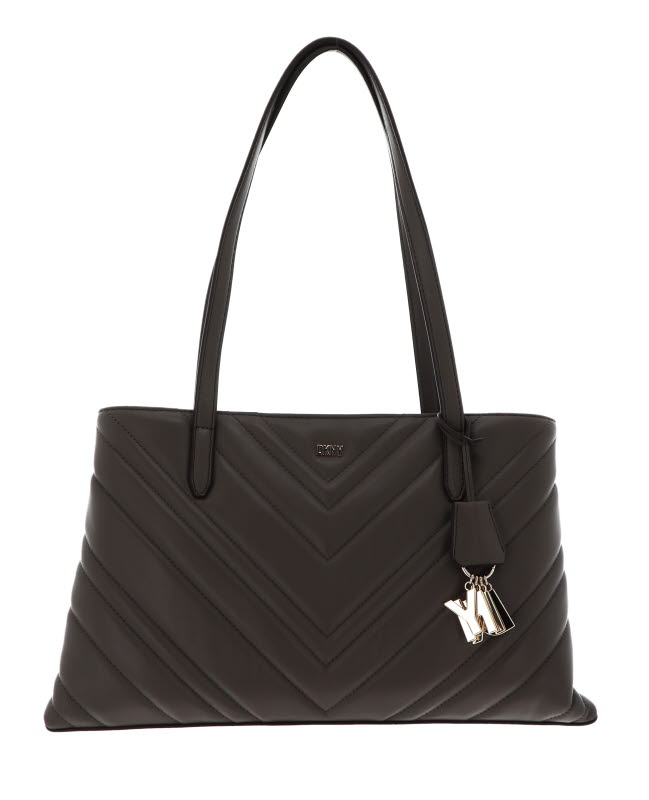 Sac à épaule DKNY Grayson Logo Tote - Couleur Truffle (marron) - 100% Polyuréthane - Neuf Avec étiquettes