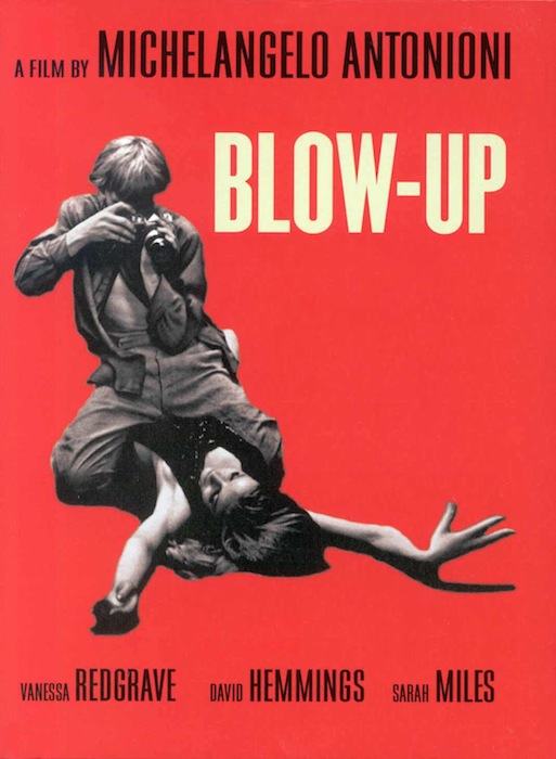 Locandina del film "Bolw up" vincitore a Cannes nel maggio 1967.