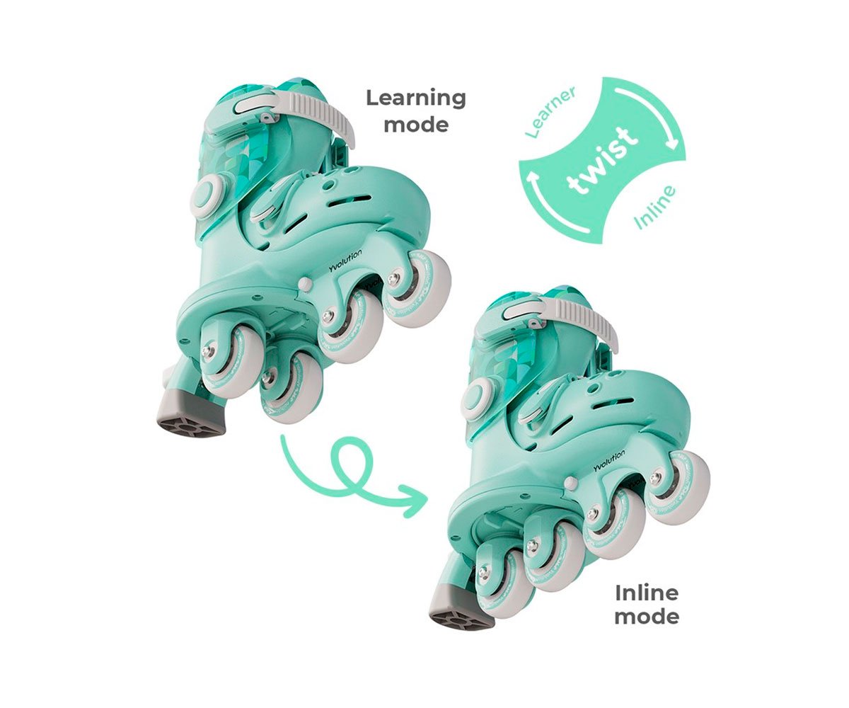 Patines Twista Verde T.23-28 Yvolution