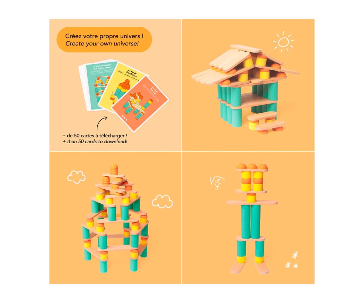 Kit de construo Stix de 60 peas