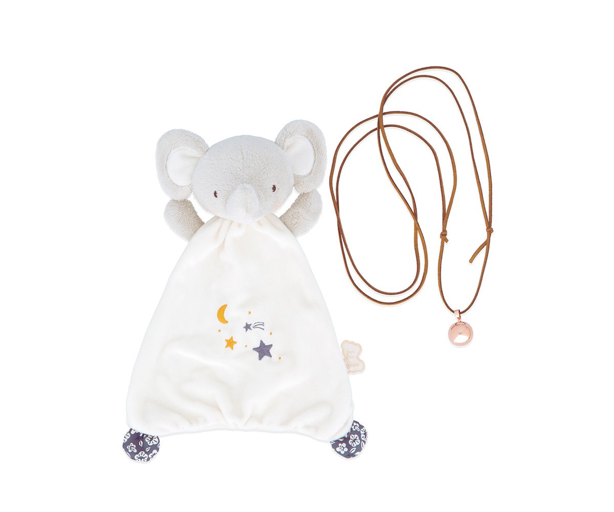 Confezione Regalo Nascita Doudou Elefante + Chiama Angeli