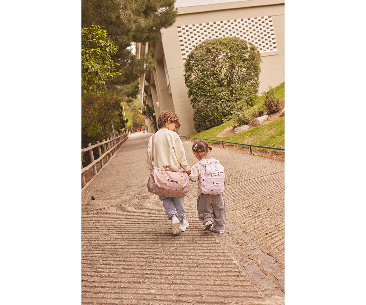 Mochila Pequea Tela Geometric Nature Personalizable