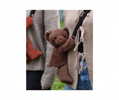 Sac Ours en Peluche Rose 30 cm