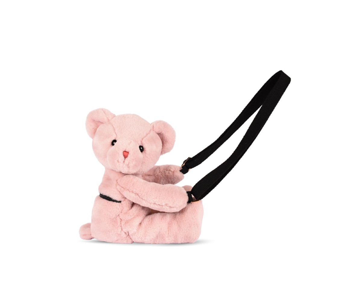 Sac Ours en Peluche Rose 30 cm