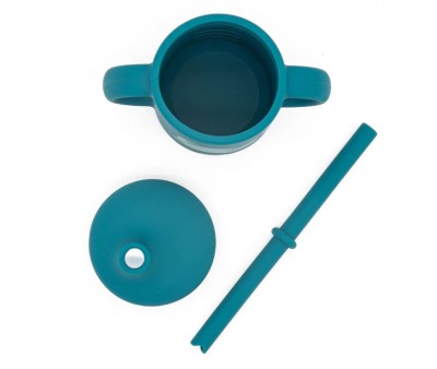 Taza de Silicona con Pajita Elefante 120ml
