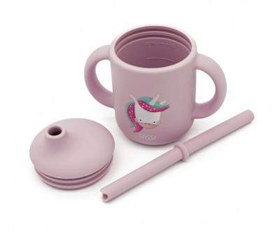 Taza de Silicona con Pajita Unicornio 120ml
