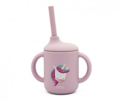 Taza de Silicona con Pajita Unicornio 120ml