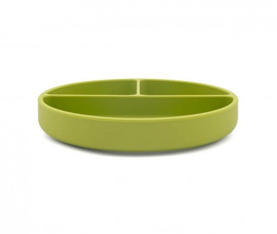 Plato de Silicona con Compartimentos Dinosaurio