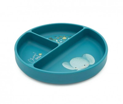 Plato de Silicona con Compartimentos Elefante