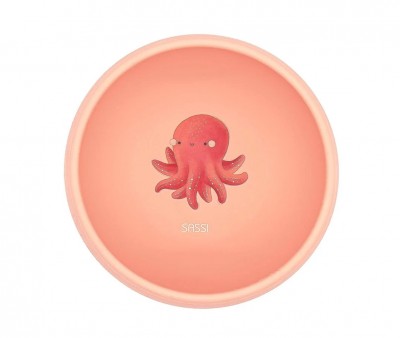 Bol con Ventosa Silicona Pulpo
