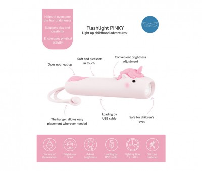 Linterna de Silicona Unicorn Pinky