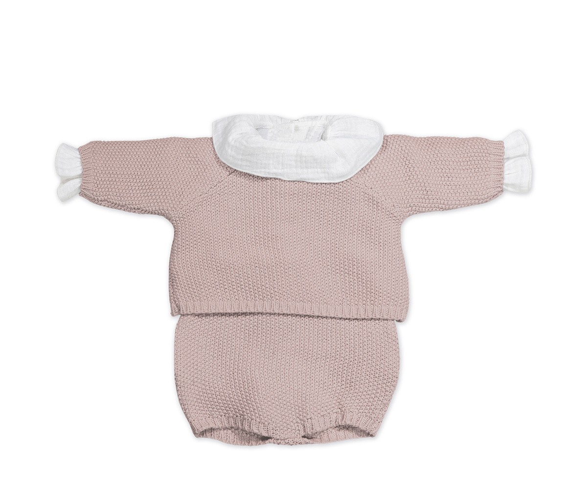 Tricot Jersey, Ranita y Body Bambula Pink