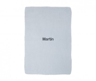 Manta Arrullo Tricot Blue Personalizable
