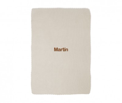 Manta Arrullo Tricot Beige Personalizable
