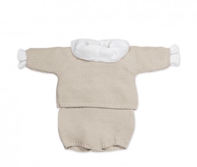 Tricot Jersey, Ranita y Body Bambula Beige