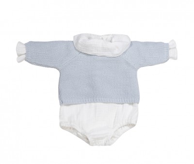 Tricot Jersey, Ranita y Body Bambula Blue