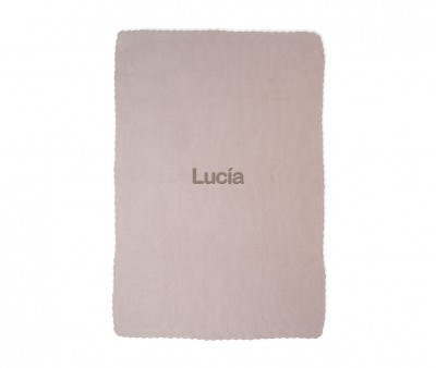 Manta Arrullo Tricot Pink Personalizable