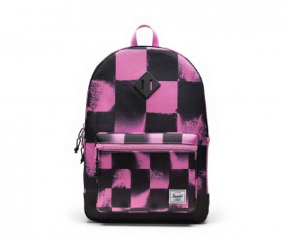 Mochila Herschel Heritage Youth Personalizable Stencil Checker Opera Mauve