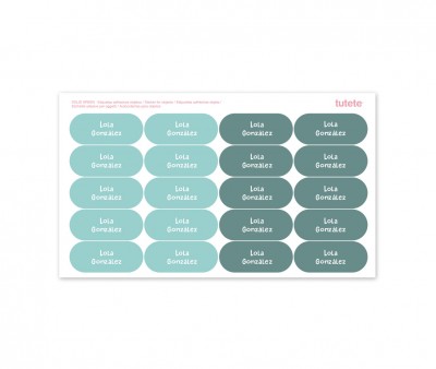 60 adesivos para objetos Solid Green