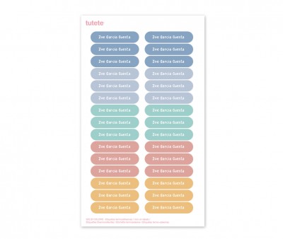 120 tiquettes pour Vtements Solid Colors