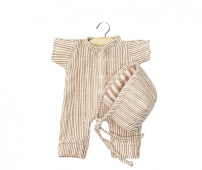Mono Lilio y su Gorrito a Rayas Zephyr Beige