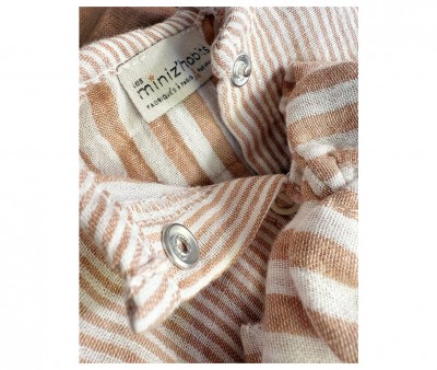 Mono Lilio y su Gorrito a Rayas Zephyr Beige