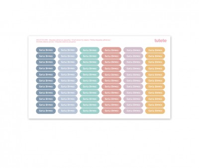 198 Mini Etichette Adesive Solid Colors