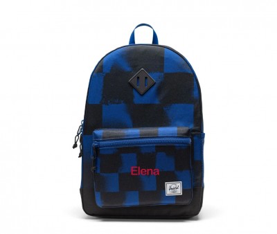 Mochila Herschel Heritage Youth Personalizable Stencil Checker Sodalite Blue