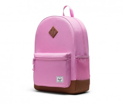 Mochila Herschel Heritage Youth Personalizable Opera Mauve Saddle Brown