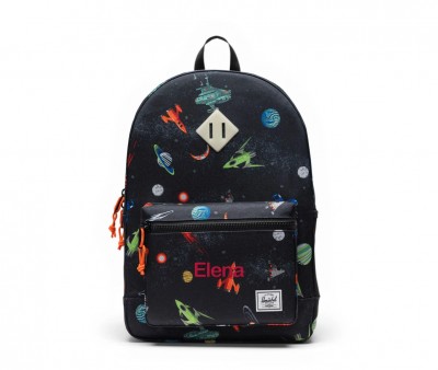 Mochila Herschel Heritage Youth personalizvel Space Adventure Glow