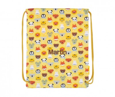 Mochila Saco Animal Friends Personalizable