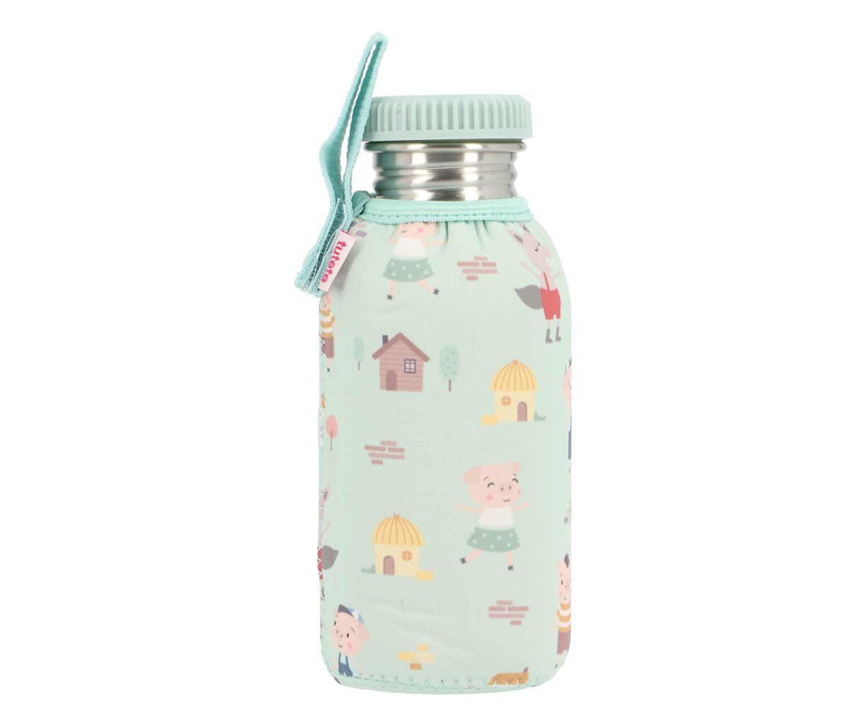 Botella Acero con Funda The Three Little Pigs Personalizable 500ml