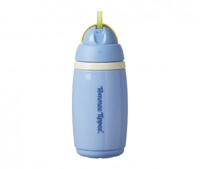 Botella Isotrmica Antigoteo con Pajita Azul Pastel 266ml