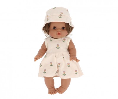 Mueco Gordis Leopoldina con Vestido Faustine y Sombrero
