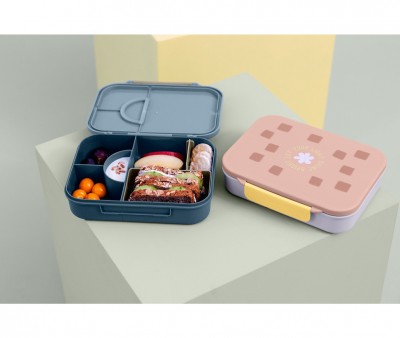 Bote  Lunch  Compartiments Bento Pattern Party Blue/Green