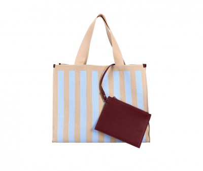 Bolsa de compras Knitted Marzipan + Sky