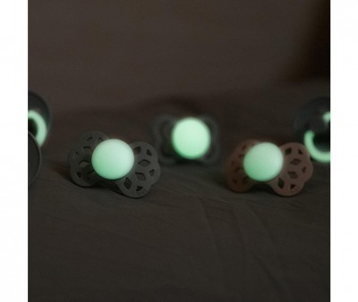 2 Chupetes BIBS Infinity Simtrica Sage Glow/Cloud Glow