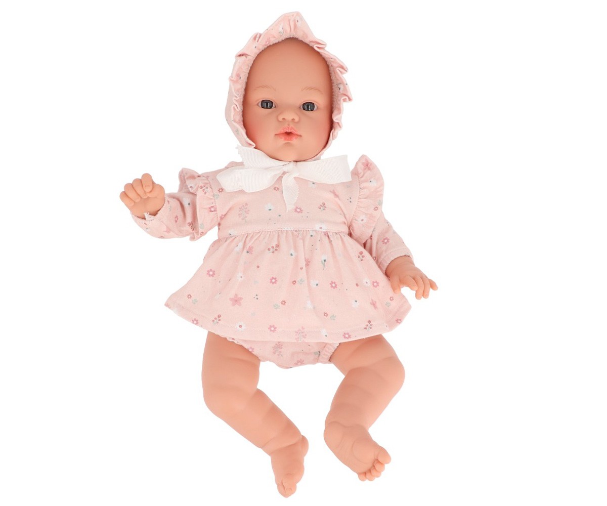 Mueco Helena con Vestido y Gorrito Pink Flowers