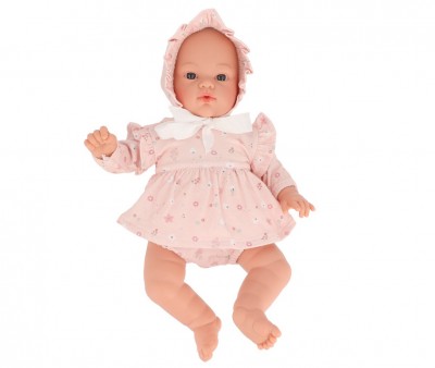 Mueco Helena con Vestido y Gorrito Pink Flowers