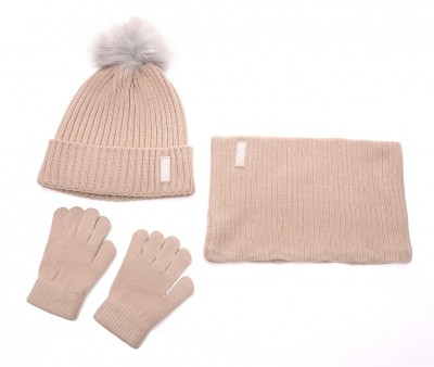Conjunto de chapu, luvas de inverno + gola de pescoo Buff  Geometric Letters
