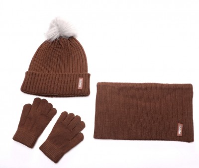 Conjunto de chapu, luvas de inverno + gola de pescoo Buff Funny Letters 