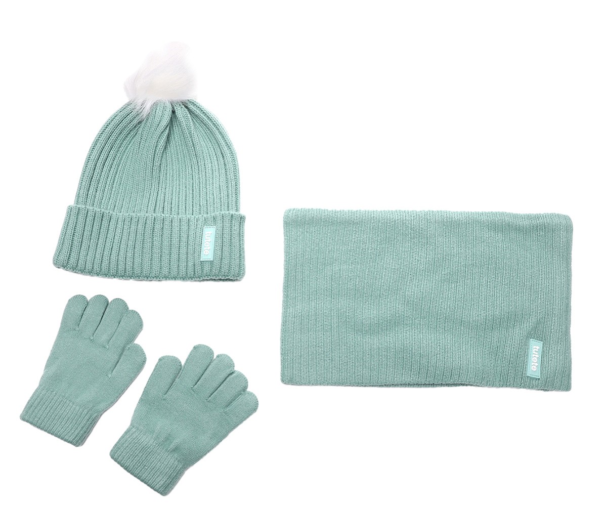 Conjunto de chapu, luvas de inverno + gola de pescoo Buff  Three Little Pigs