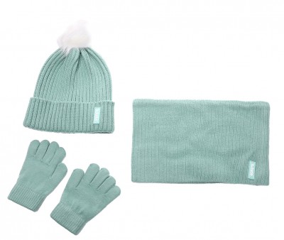Conjunto de chapu, luvas de inverno + gola de pescoo Buff  Three Little Pigs