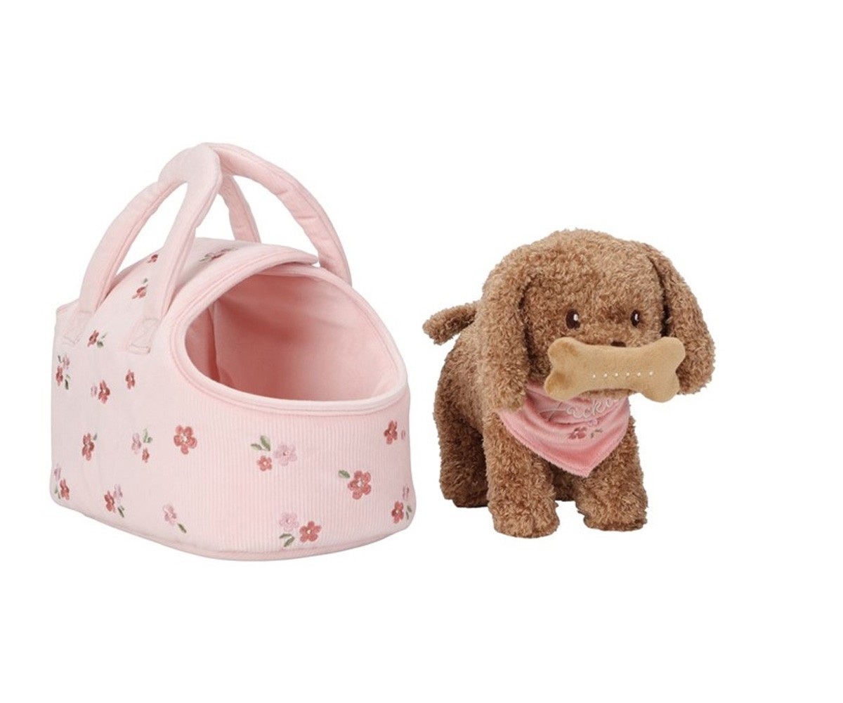 Perrito de Peluche Jackie con Bolsa de Transporte