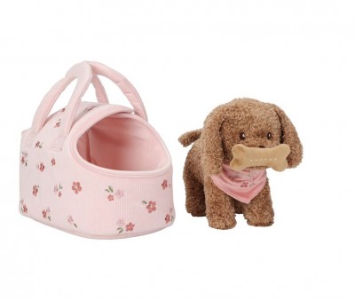 Perrito de Peluche Jackie con Bolsa de Transporte