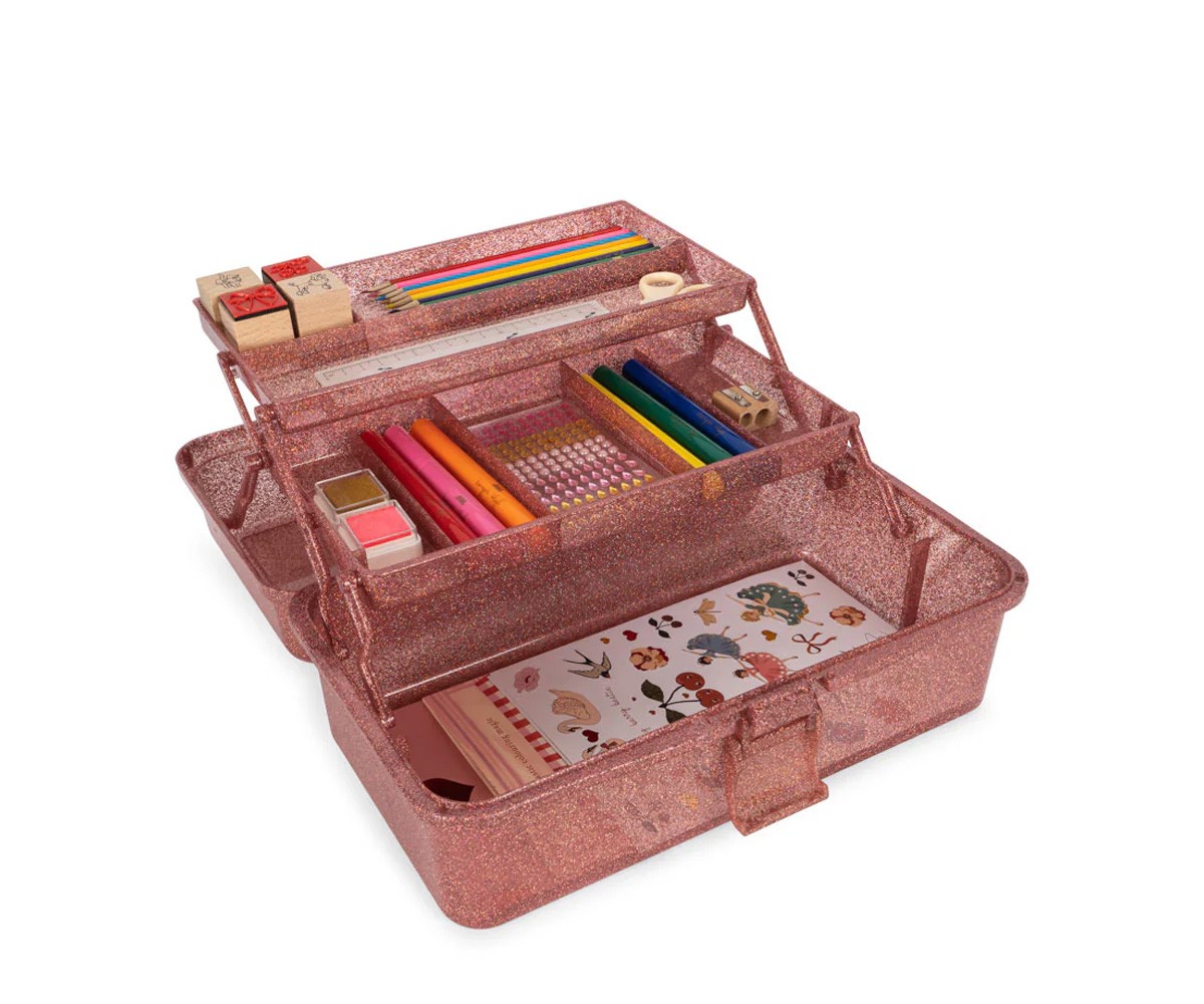 Estojo Creative Art Caddy Glitter Rose