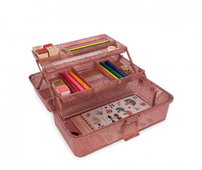Estojo Creative Art Caddy Glitter Rose 