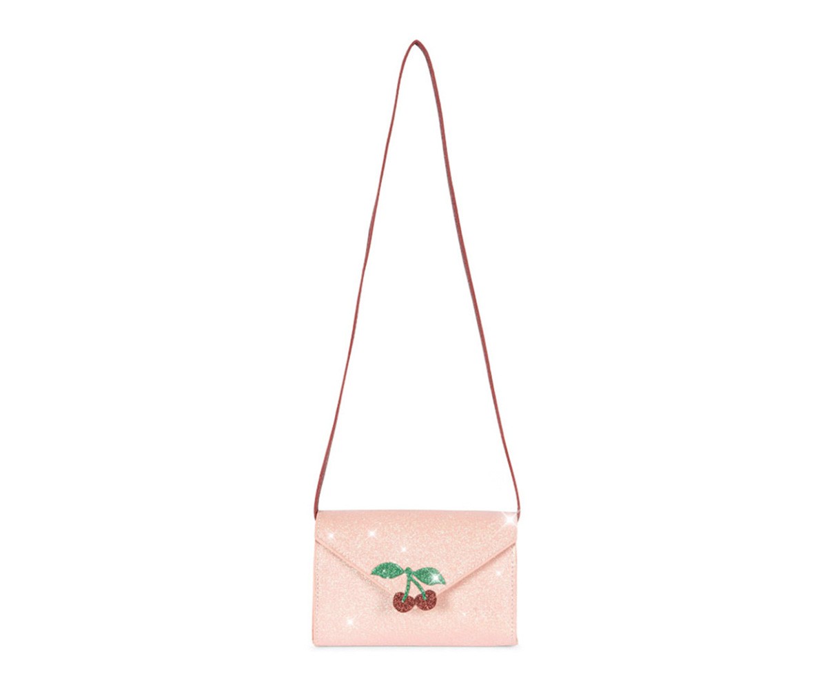 Bolsa Love Letter Glitter rosa